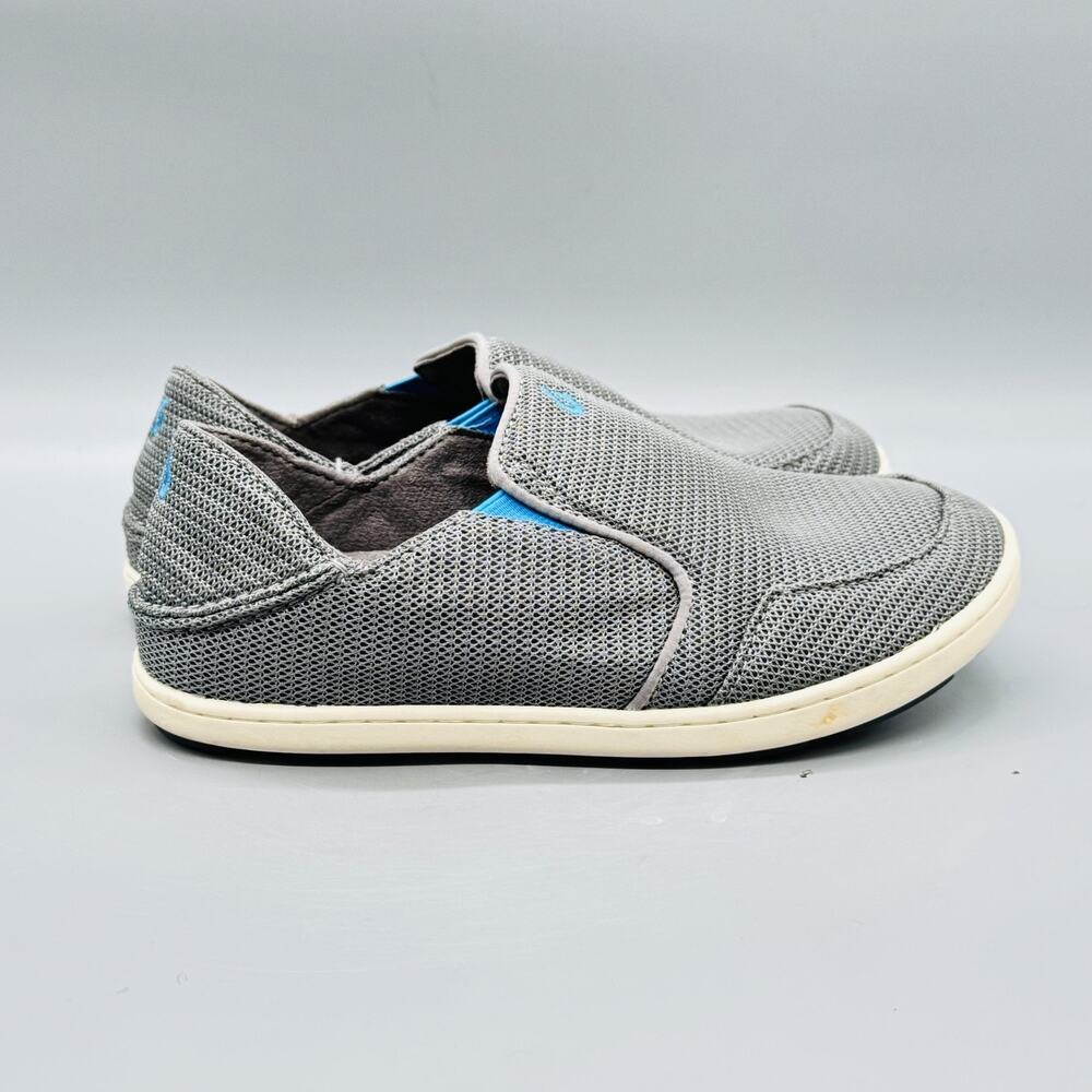 OluKai Shoes Boys 3 Gray Ohea Mesh Slip On Athletic Casual Comfort Sneakers